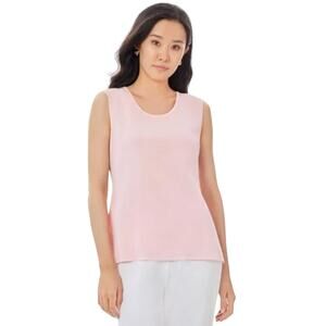 Misook Pink Scoop Neck Classic Knit Tank Top